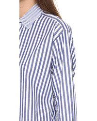 Chemise de ville à rayures verticales blanc et bleu marine Rag & Bone