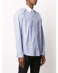 Chemise de ville à rayures verticales blanc et bleu MACKINTOSH
