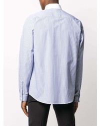Chemise de ville à rayures verticales blanc et bleu MACKINTOSH