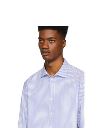 Chemise de ville à rayures verticales blanc et bleu Ralph Lauren Purple Label