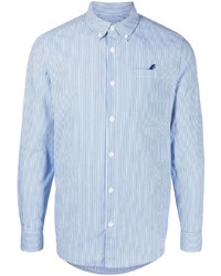 Chemise de ville à rayures verticales blanc et bleu SPORT b. by agnès b.