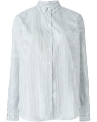 Chemise de ville à rayures verticales blanche et noire Libertine-Libertine