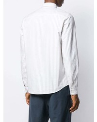 Chemise de ville à rayures verticales blanche Ami Paris