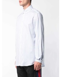 Chemise de ville à rayures verticales blanche Gucci