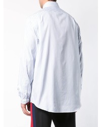 Chemise de ville à rayures verticales blanche Gucci