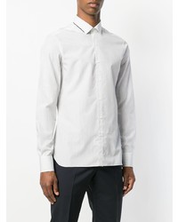 Chemise de ville à rayures verticales blanche Lanvin