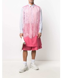 Chemise de ville à rayures verticales blanche Comme Des Garcons Homme Plus