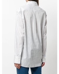 Chemise de ville à rayures verticales blanche Sonia Rykiel
