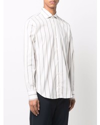 Chemise de ville à rayures verticales blanche Eleventy