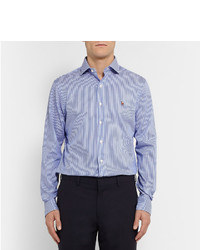 Chemise de ville à rayures verticales bleu clair Polo Ralph Lauren