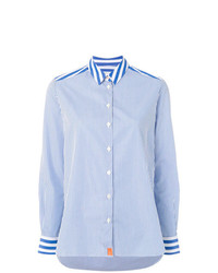 Chemise de ville à rayures verticales bleu clair Chinti & Parker