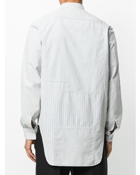 Chemise de ville à rayures verticales bleu clair Maison Margiela