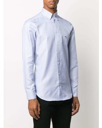 Chemise de ville à rayures verticales bleu clair Etro