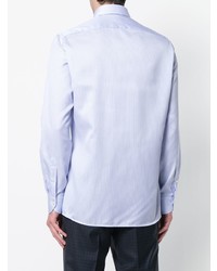Chemise de ville à rayures verticales bleu clair Xacus