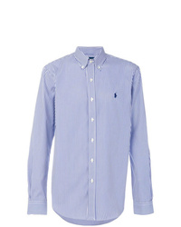 Chemise de ville à rayures verticales bleu clair Polo Ralph Lauren