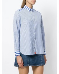 Chemise de ville à rayures verticales bleu clair Chinti & Parker