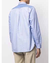 Chemise de ville à rayures verticales bleu clair Junya Watanabe MAN