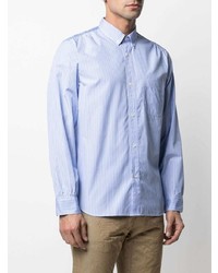 Chemise de ville à rayures verticales bleu clair Junya Watanabe MAN