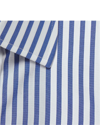Chemise de ville à rayures verticales bleue Turnbull & Asser