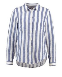 Chemise de ville à rayures verticales bleue s.Oliver