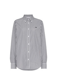 Chemise de ville à rayures verticales noire et blanche Calvin Klein Jeans Est. 1978