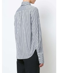 Chemise de ville à rayures verticales noire et blanche Tome