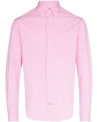 Chemise de ville à rayures verticales rose Gitman Vintage