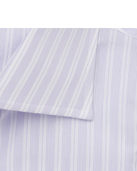 Chemise de ville à rayures verticales violet clair Turnbull & Asser