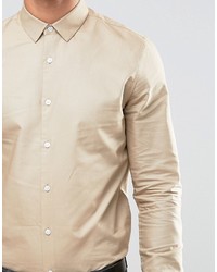 Chemise de ville beige Asos