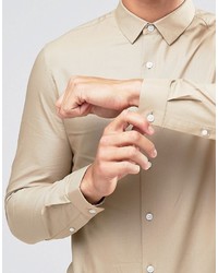 Chemise de ville beige Asos