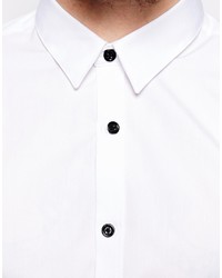 Chemise de ville blanche et noire Asos