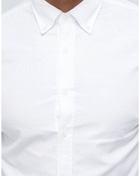 Chemise de ville blanche Mango