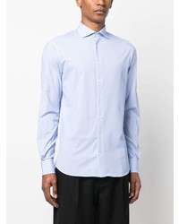 Chemise de ville bleu clair Traiano Milano