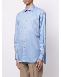 Chemise de ville bleu clair Kiton