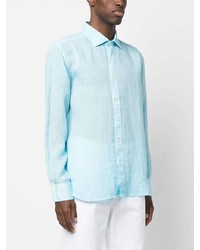 Chemise de ville bleu clair 120% Lino