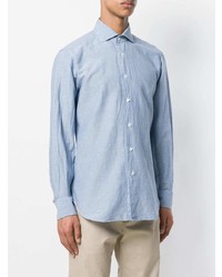 Chemise de ville bleu clair Barba