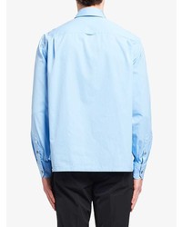 Chemise de ville bleu clair Prada