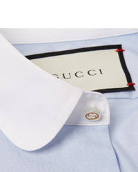 Chemise de ville bleu clair Gucci