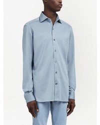 Chemise de ville bleu clair Zegna