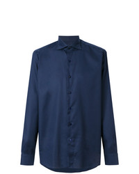 Chemise de ville bleu marine Borriello