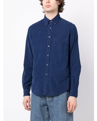 Chemise de ville bleu marine Aspesi