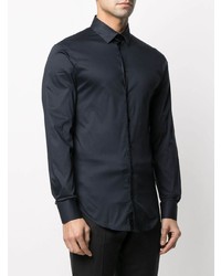 Chemise de ville bleu marine Emporio Armani