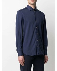 Chemise de ville bleu marine Boglioli