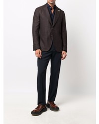 Chemise de ville bleu marine Lardini