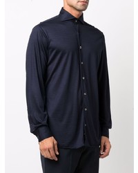 Chemise de ville bleu marine Lardini