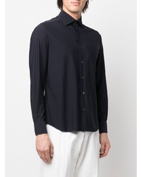 Chemise de ville bleu marine Corneliani