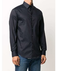 Chemise de ville bleu marine Emporio Armani