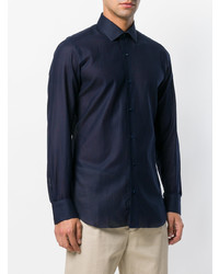 Chemise de ville bleu marine Barba