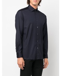 Chemise de ville bleu marine Z Zegna