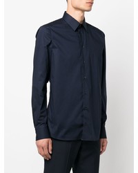 Chemise de ville bleu marine Emporio Armani